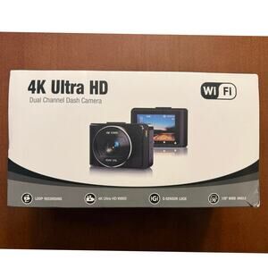 4K Car DVR WiFi Dash Cam for Cars Front Rear HD 1080P Built In wifi Gps